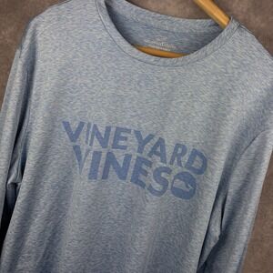 Vineyard Vines Long Sleeve T-Shirt Mens XL Blue Performance Stretch Preppy